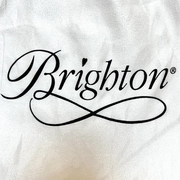 BRIGHTON White Drawstring Dust Bag Purse Cover - Picture 2 of 2